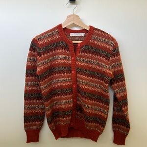 Vintage Fair Isle Wool Mohair Cardigan